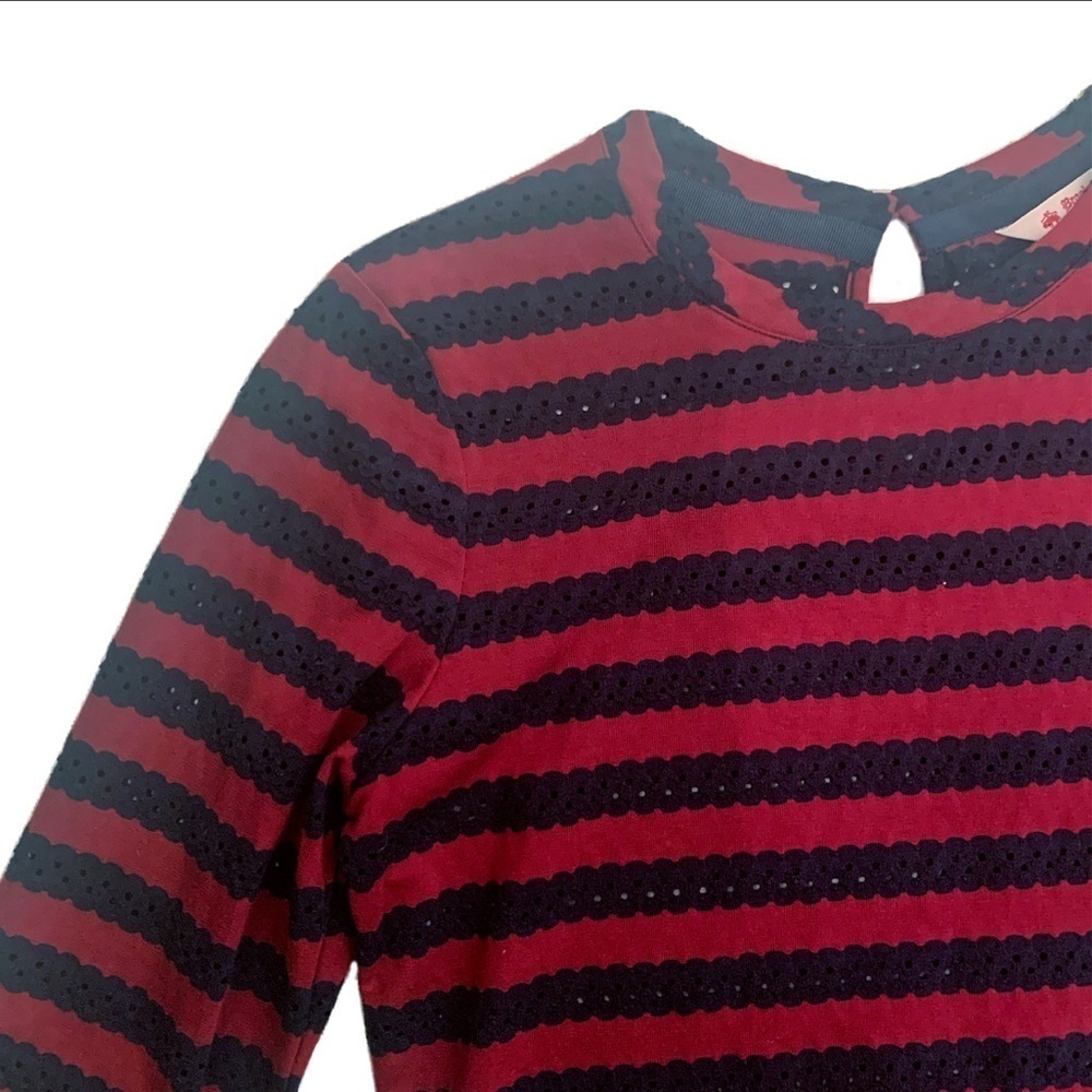 🛍 Brooks Brothers Nautical Textured Striped Top